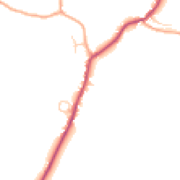 Daytime road noise heatmap for ME17 1SA