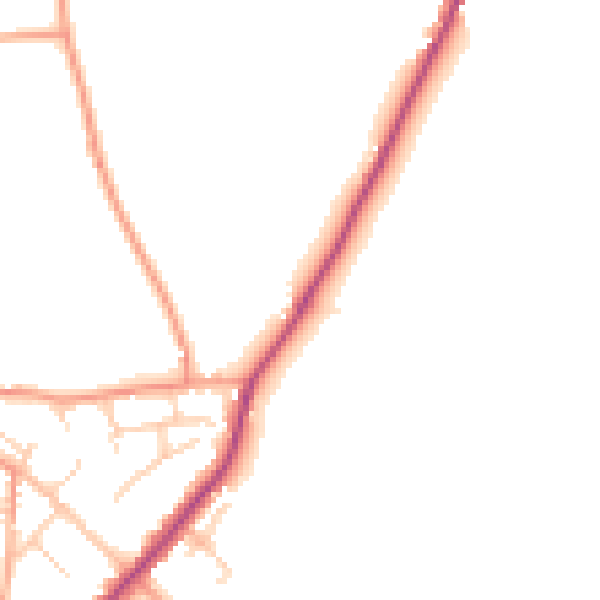 Daytime road noise heatmap for ME17 1SP