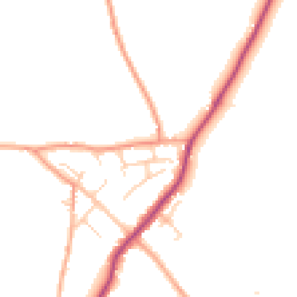 Daytime road noise heatmap for ME17 1SR