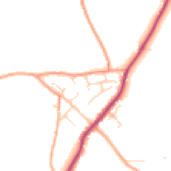 Daytime road noise heatmap for ME17 1SU