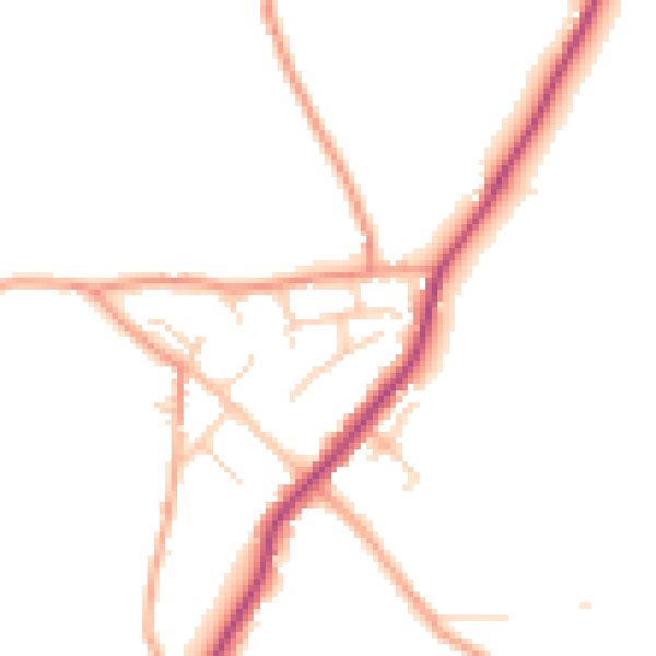 Daytime road noise heatmap for ME17 1SX