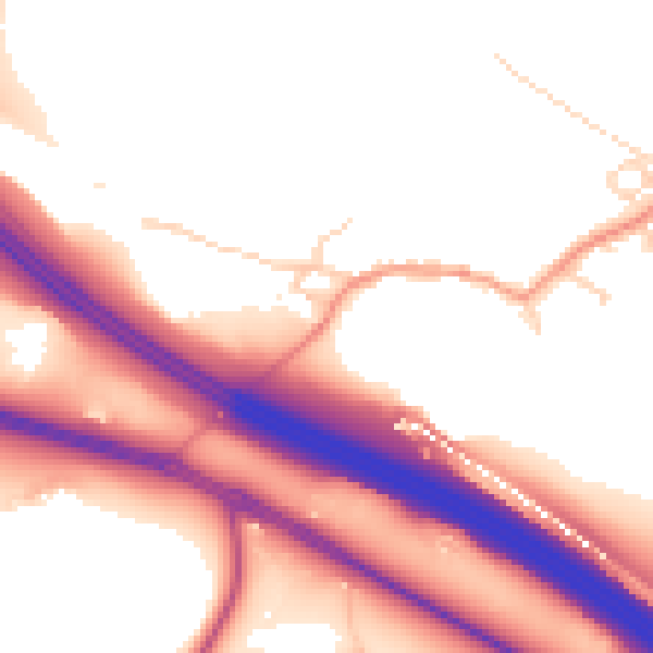 Daytime road noise heatmap for ME17 1TP