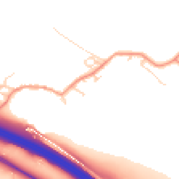 Daytime road noise heatmap for ME17 1TW
