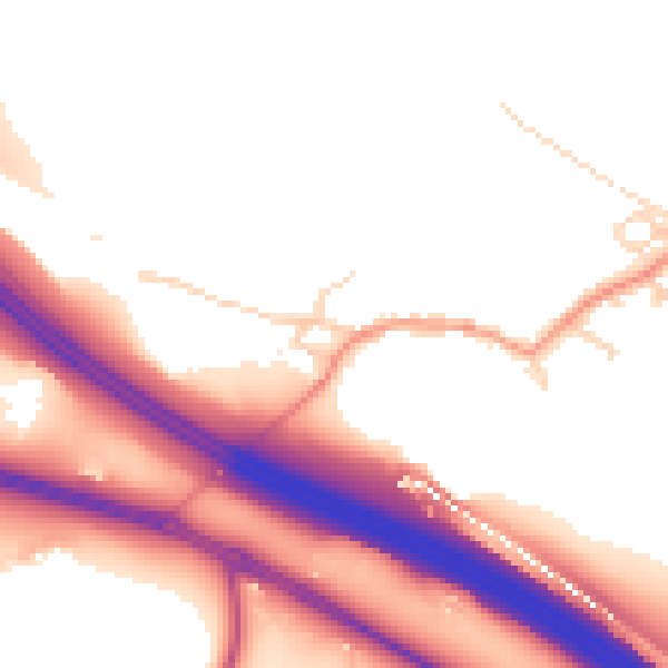Daytime road noise heatmap for ME17 1UU