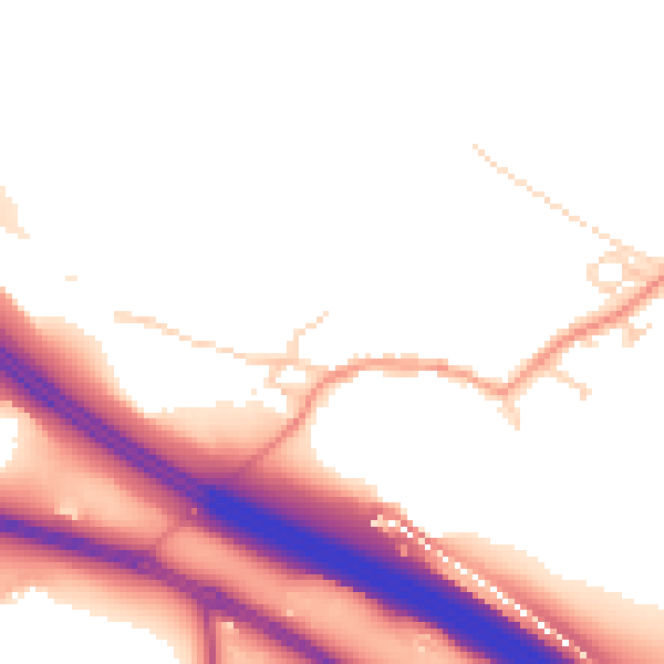 Daytime road noise heatmap for ME17 1UX