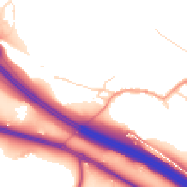 Daytime road noise heatmap for ME17 1UY