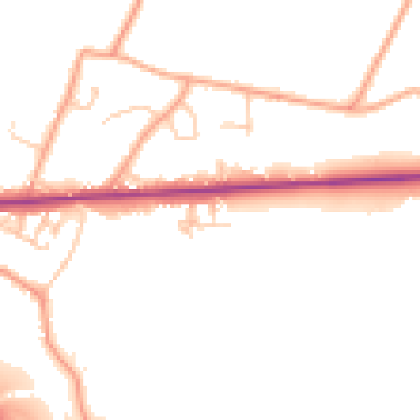 Daytime road noise heatmap for ME17 1WG