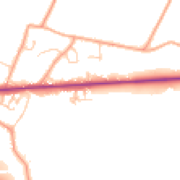 Daytime road noise heatmap for ME17 1WH