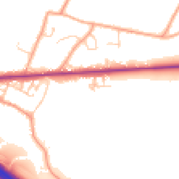 Daytime road noise heatmap for ME17 1WJ