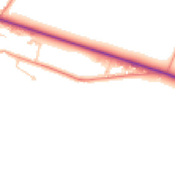 Daytime road noise heatmap for ME17 2DJ