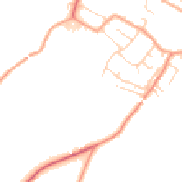 Daytime road noise heatmap for ME17 2GB