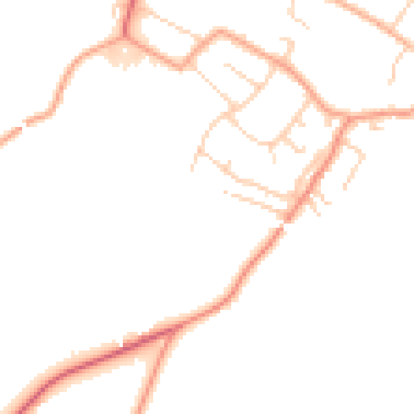 Daytime road noise heatmap for ME17 2GE