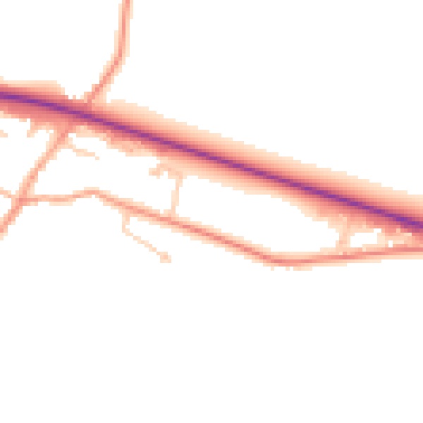 Daytime road noise heatmap for ME17 2GL