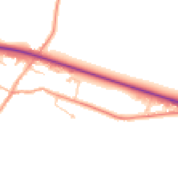 Daytime road noise heatmap for ME17 2GN