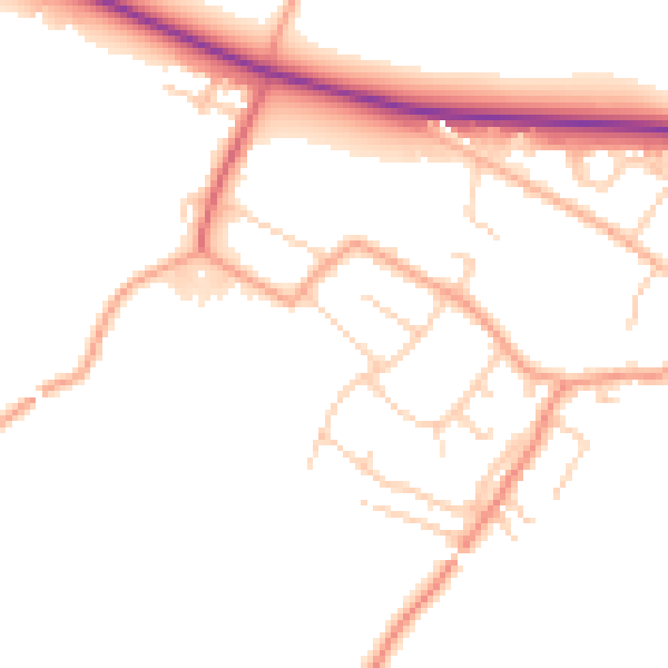 Daytime road noise heatmap for ME17 2HJ