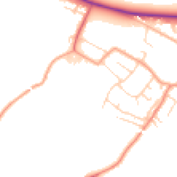 Daytime road noise heatmap for ME17 2LN