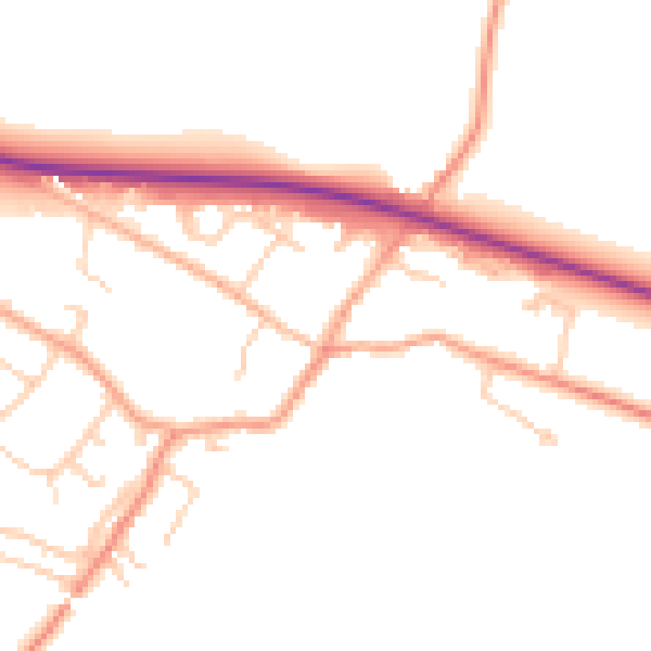 Daytime road noise heatmap for ME17 2PG