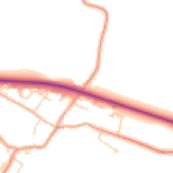 Daytime road noise heatmap for ME17 2PU