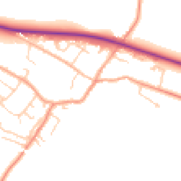 Daytime road noise heatmap for ME17 2QD