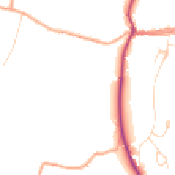 Daytime road noise heatmap for ME17 3AX