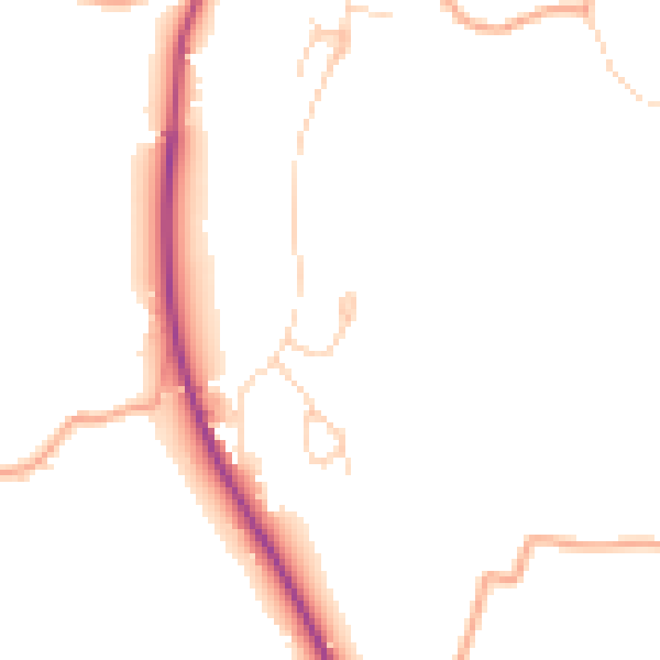 Daytime road noise heatmap for ME17 3BA