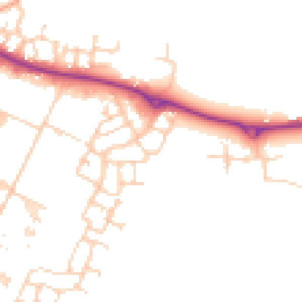 Daytime road noise heatmap for ME17 3FE