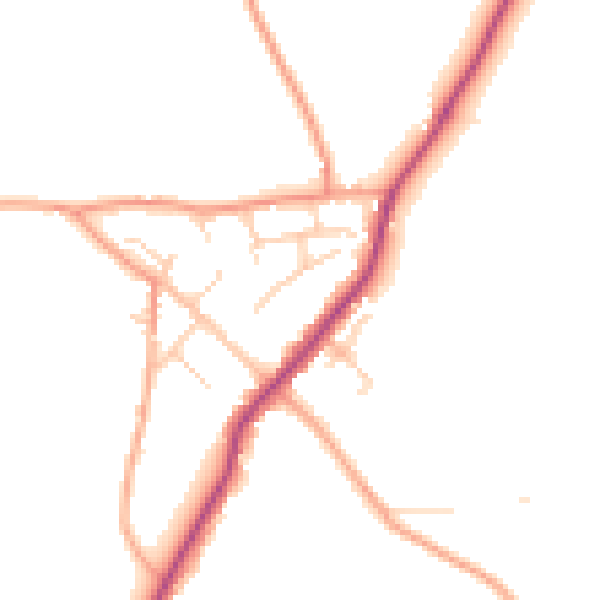 Daytime road noise heatmap for ME17 3FN