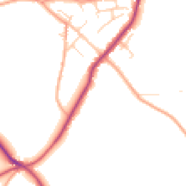 Daytime road noise heatmap for ME17 3GL