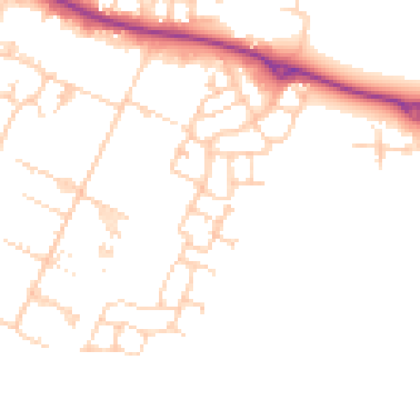 Daytime road noise heatmap for ME17 3GP