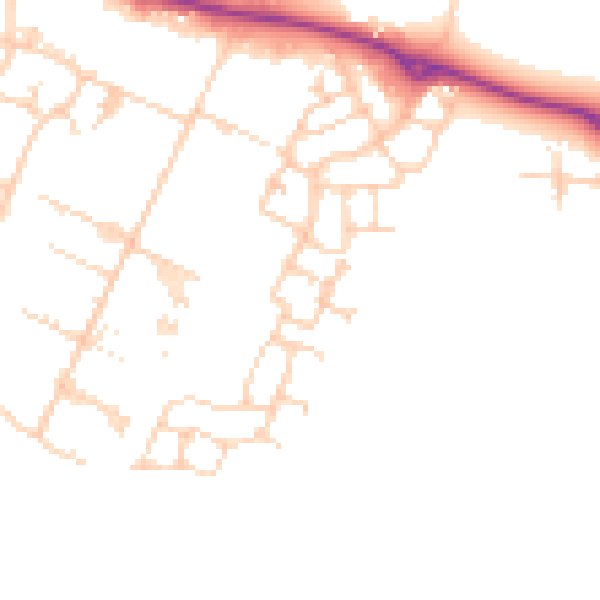 Daytime road noise heatmap for ME17 3GQ