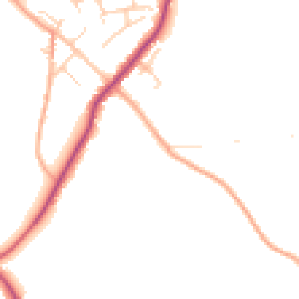 Daytime road noise heatmap for ME17 3GZ