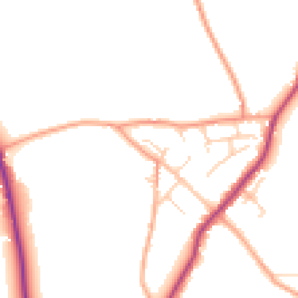 Daytime road noise heatmap for ME17 3HD