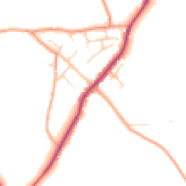Daytime road noise heatmap for ME17 3JF