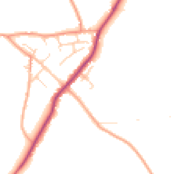 Daytime road noise heatmap for ME17 3JJ