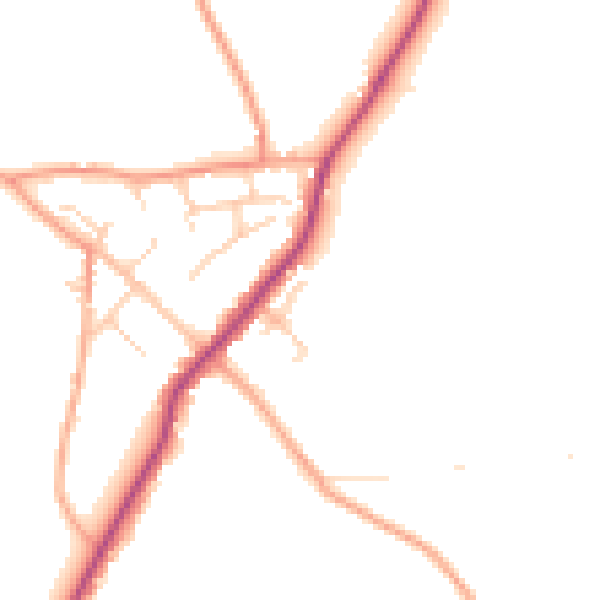 Daytime road noise heatmap for ME17 3JL