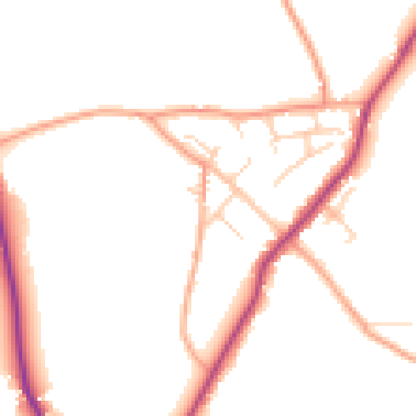 Daytime road noise heatmap for ME17 3JP