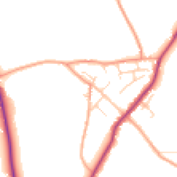 Daytime road noise heatmap for ME17 3JS