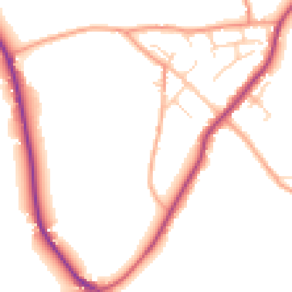Daytime road noise heatmap for ME17 3JW