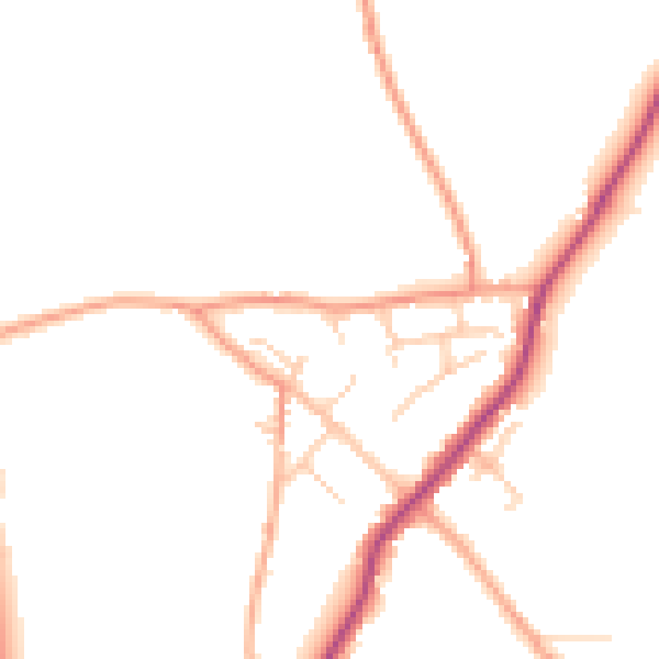 Daytime road noise heatmap for ME17 3LA