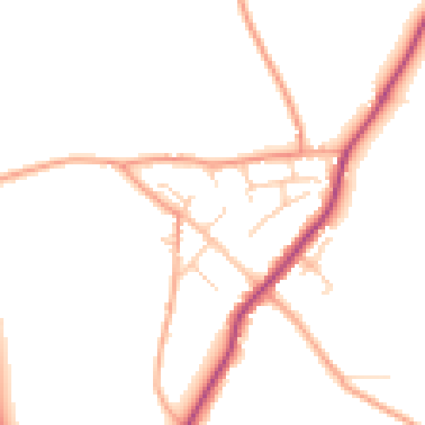 Daytime road noise heatmap for ME17 3LB