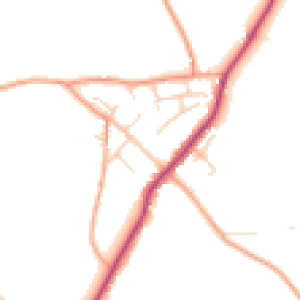 Daytime road noise heatmap for ME17 3LH