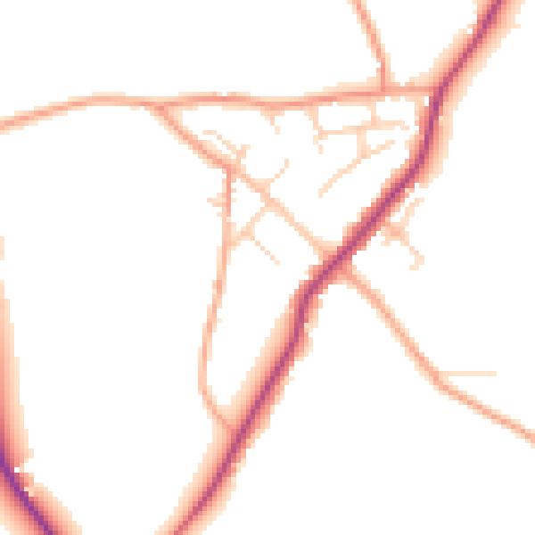 Daytime road noise heatmap for ME17 3LL