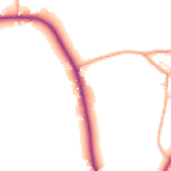 Daytime road noise heatmap for ME17 3LZ