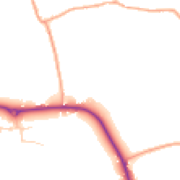 Daytime road noise heatmap for ME17 3ND