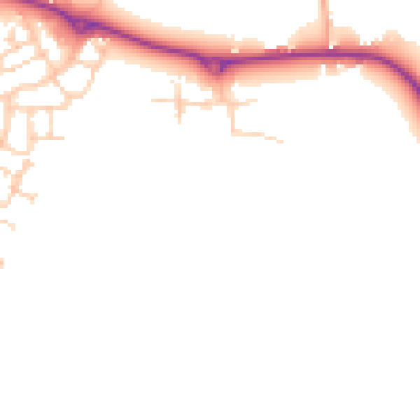 Daytime road noise heatmap for ME17 3NQ