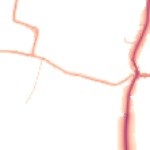 Daytime road noise heatmap for ME17 3RA