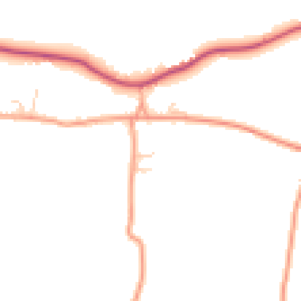 Daytime road noise heatmap for ME17 3RJ