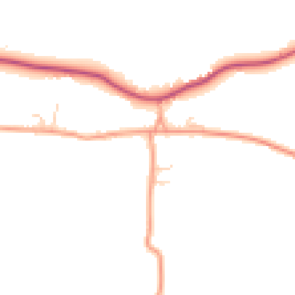 Daytime road noise heatmap for ME17 3RN
