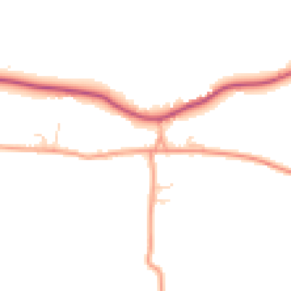 Daytime road noise heatmap for ME17 3SD