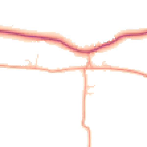 Daytime road noise heatmap for ME17 3SG
